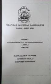 PERATURAN KALURAHAN TENTANG APBKAL 2023